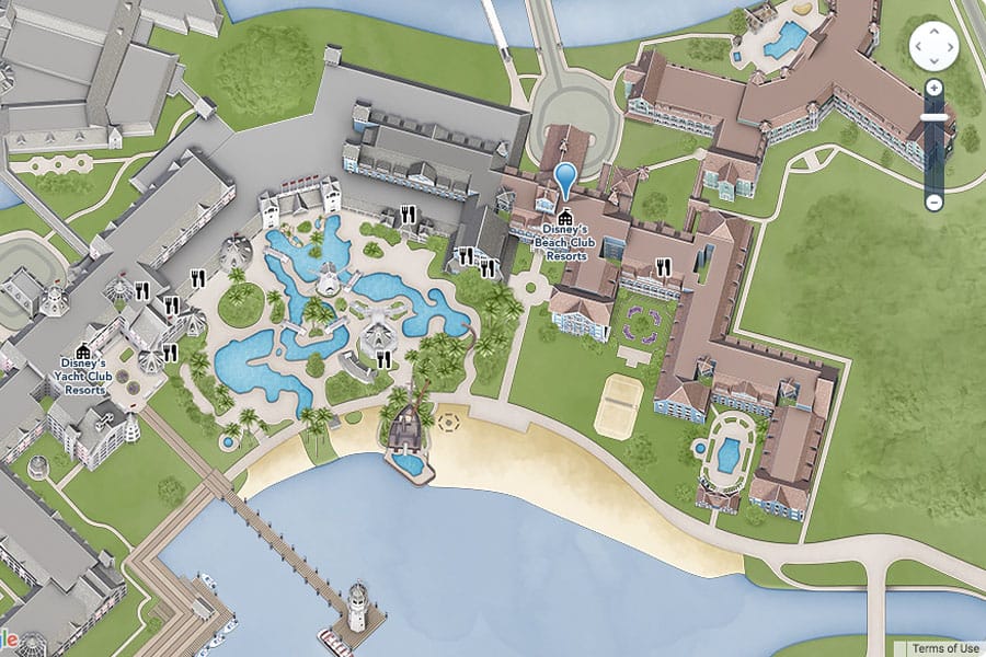 Cookies & Clogs | Travel | If you are staying at Walt Disney World with kids, then Disney's Beach Club Resort is perfect. It's a deluxe level resort with nice rooms, an amazing pool (pics inside), and plenty of tasty food options. Get all the info as well as how they deal with food allergies like eating gluten free for celiacs, look here! Walt Disney World Map
