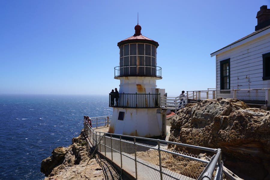 point-reyes-lighthouse-09 Cookies & Clogs | Want to take a family road trip to Point Reyes National Seashore in Point Reyes, CA? Here are several things to do with the kids including the Point Reyes Lighthouse. See what the climb down is like and if it's worth the trek. Close up of lighthouse