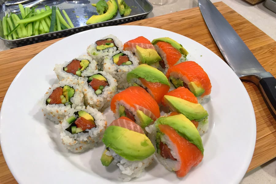 Cookies & Clogs | Travel | Hotels | During the J-POP Summit 2016 event with Mazda, my family and I were able to explore Japantown in San Francisco, CA and some of the Japanese culture. We were able to learn how to make sushi like California Rolls and Rainbow Rolls from Chef Kaz at the Miele Experience Center.
