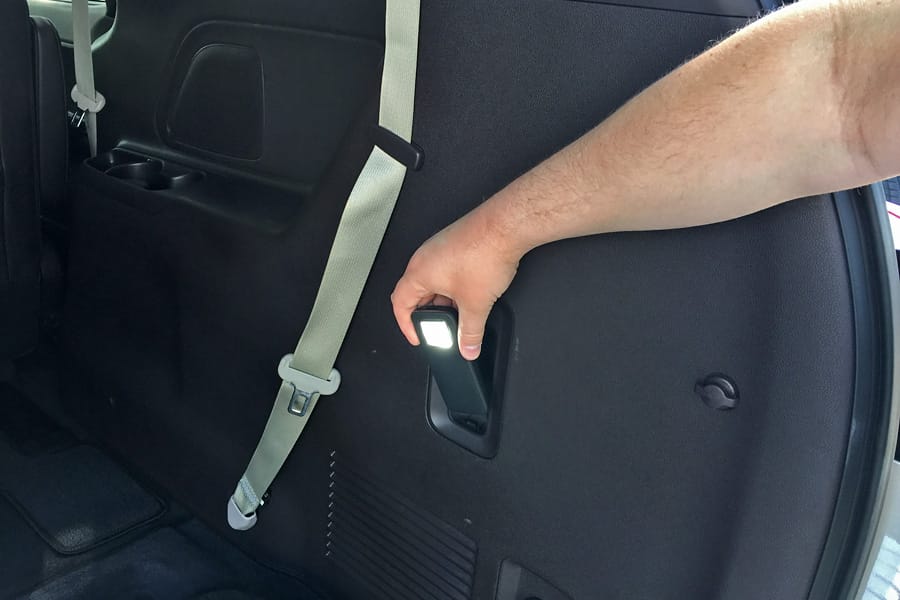 Cookies & Clogs | You don't NEED a car at Walt Disney World but it sure can be nice. We had the 2016 Kia Sedona and it was perfect for our multi-generational party of five. Built-in emergency flashlight