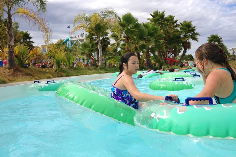 Health | Parenting | Summer is drawing to a close so it's time to get out there and have some fun with the kids while you still can. See how our family will be using these four safety and injury prevention tips from Stanford Children’s Health obstetrics and pediatric healthcare network. Inner tubes at waterpark.