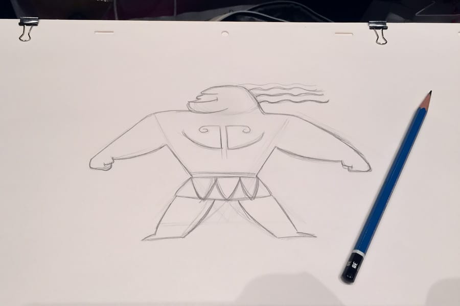 Cookies & Clogs | We had a chance to chat with some of the filmmakers who worked on Moana and the accompanying short Inner Workings. See what the found during research trips to the Pacific Islands of the Polynesian culture. Mini Maui drawing