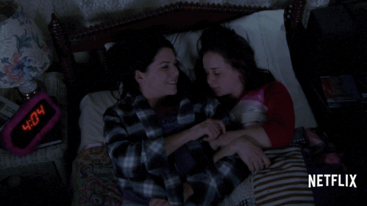 Cookies & Clogs | Looking for a new series for your mother-daughter movie nights like this touching Gilmore Girls gif? My teen and I enjoyed Supergirl season one on Netflix as a light, silly superhero series.