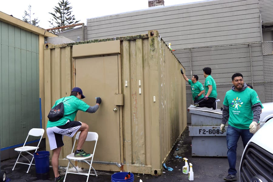 comcast-cares-day-2017-12 Cookies & Clogs | 2017 Comcast Cares Day at Sutro Elementary in San Francisco, CA + interview with David L. Cohen. Local community project also brings attention to Asian Pacific American Heritage Month.
