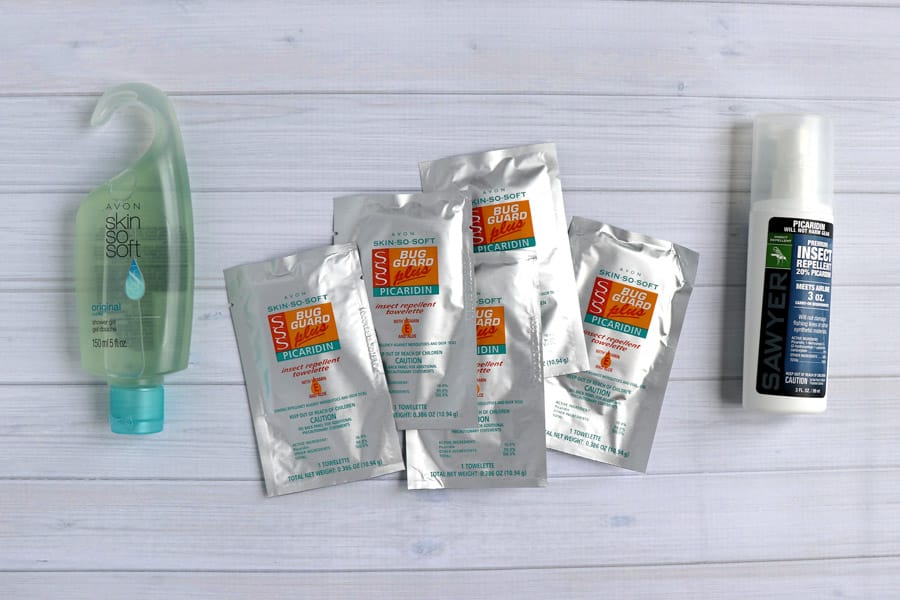 Cookies & Clogs | Find out how to prevent mosquito bites all summer long using these three easy-to-use products even while traveling. Features Avon Skin So Soft Bug Guard, shower gel, and Sawyer Insect Repellant with Picaridin.
