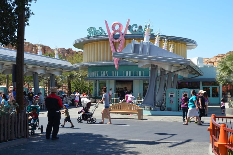 Cookies & Clogs | See how to eat at Disneyland Gluten Free and at Disney California Adventure with allergy-safe restaurants for those with celiac disease. Flo's V8 Cafe