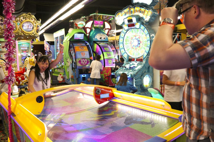 Cookies & Clogs | Great Wolf Lodge in Garden Grove, CA indoor water park review with information on activities, dining, lodging, shopping, and more. Air Hockey