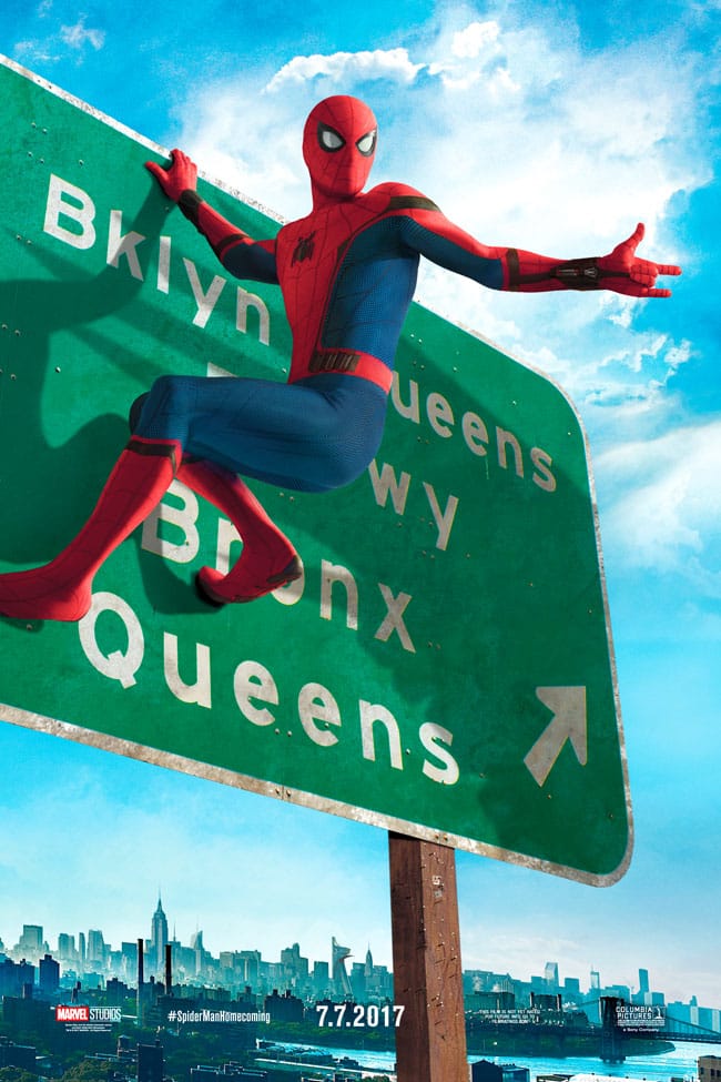 Cookies & Clogs | Exclusive Marvel Spider-Man Homecoming Interview with Tom Holland and Jacob Batalon&nbsp;during set visit in Atlanta, GA. New York highway sign poster