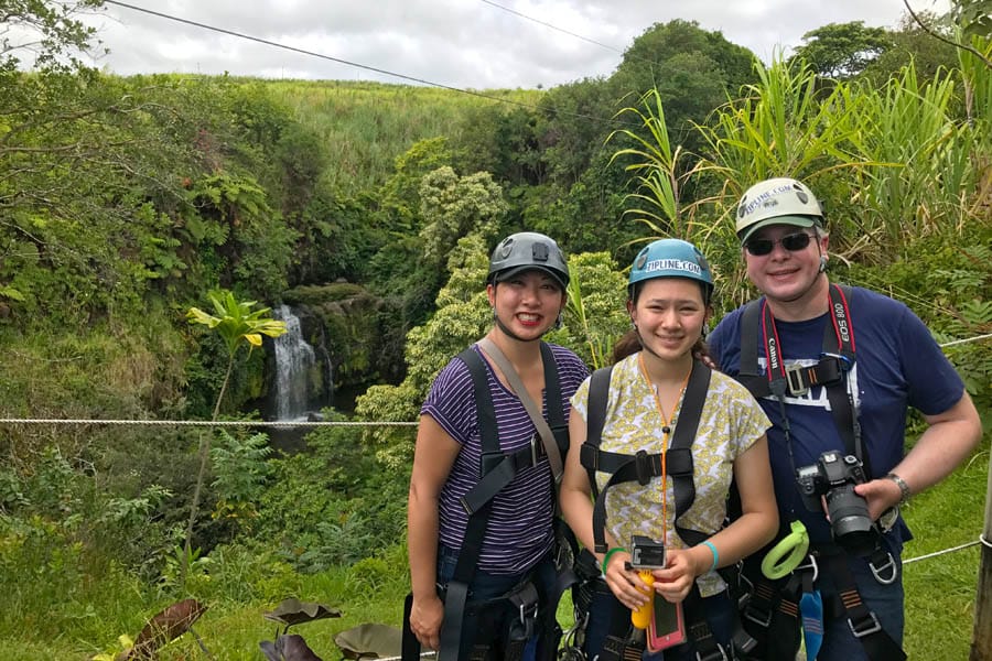 Cookies & Clogs | My first experience with ziplining in Hawaii was with Skyline Eco Adventures Akaka Falls Zipline on the Big Island of Hawaii. See how the quality, safety, and amazing crew won us over. Check out the video of all seven lines!