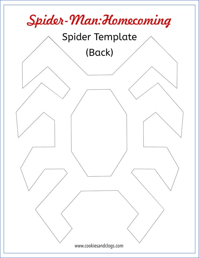 Cookies & Clogs | Inexpensive and easy Spider-Man DIY outfit tutorial plus printable spider logo template in honor of Spider-Man: Homecoming and Goodwill.