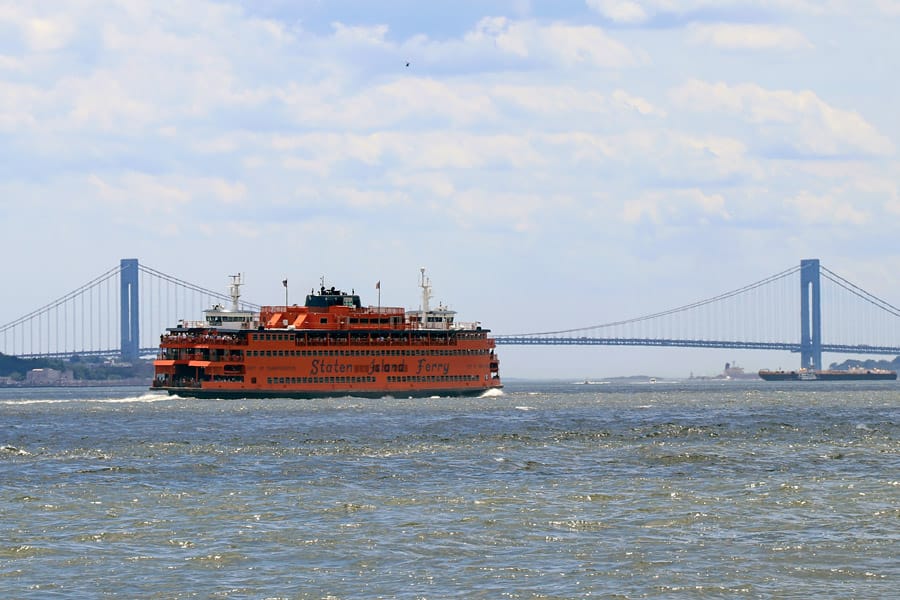 Cookies & Clogs | Spider-Man Homecoming media weekend and boat photo tour around New York City on the Hudson River. Staten Island Ferry