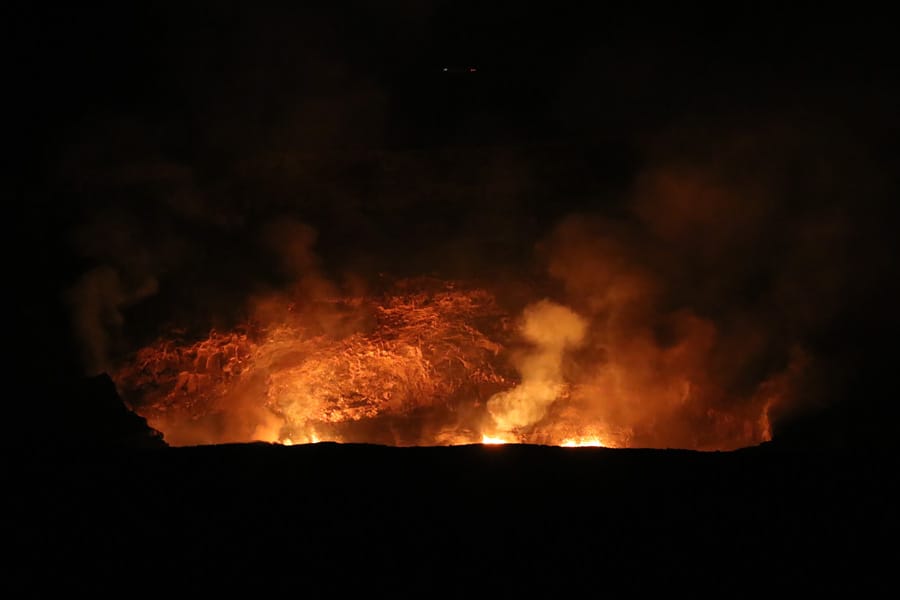 Things to do on the Big Island of Hawaii | Volcanoes National Park Lava Glow from Jaggar Museum