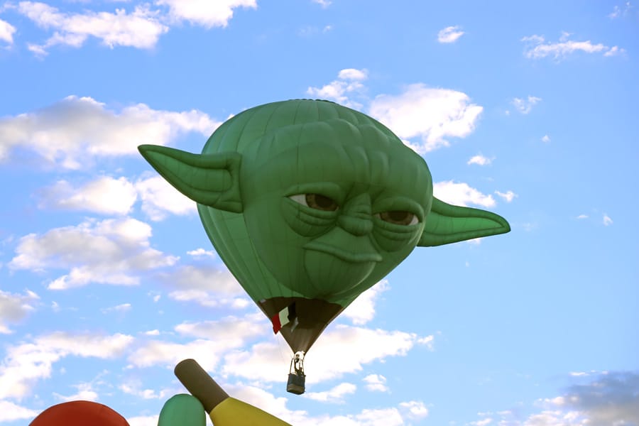 2017 Albuquerque International Balloon Fiesta in New Mexico Special Shapes Rodeo Yoda