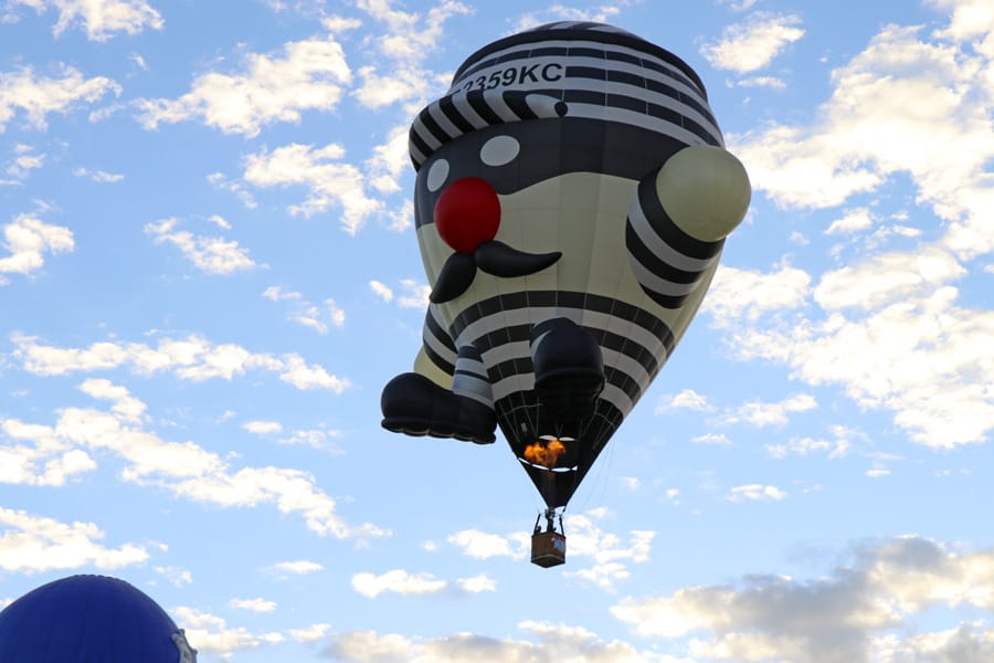 2017 Albuquerque International Balloon Fiesta in New Mexico Special Shapes Rodeo Robber