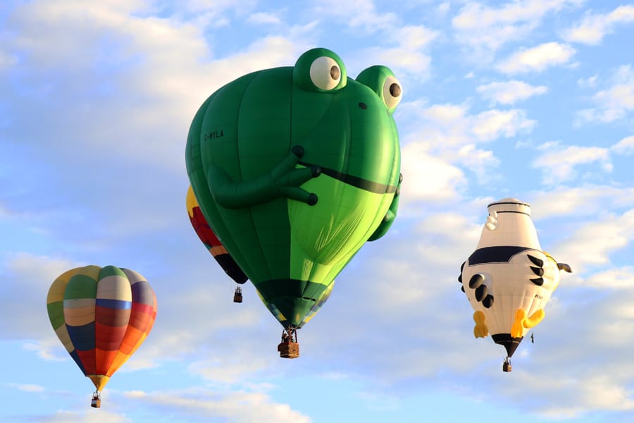 2017 Albuquerque International Balloon Fiesta in New Mexico Special Shapes Rodeo Frog