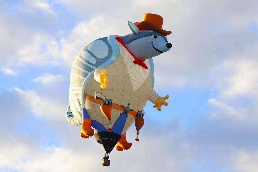 2017 Albuquerque International Balloon Fiesta in New Mexico Special Shapes Rodeo Armadillo
