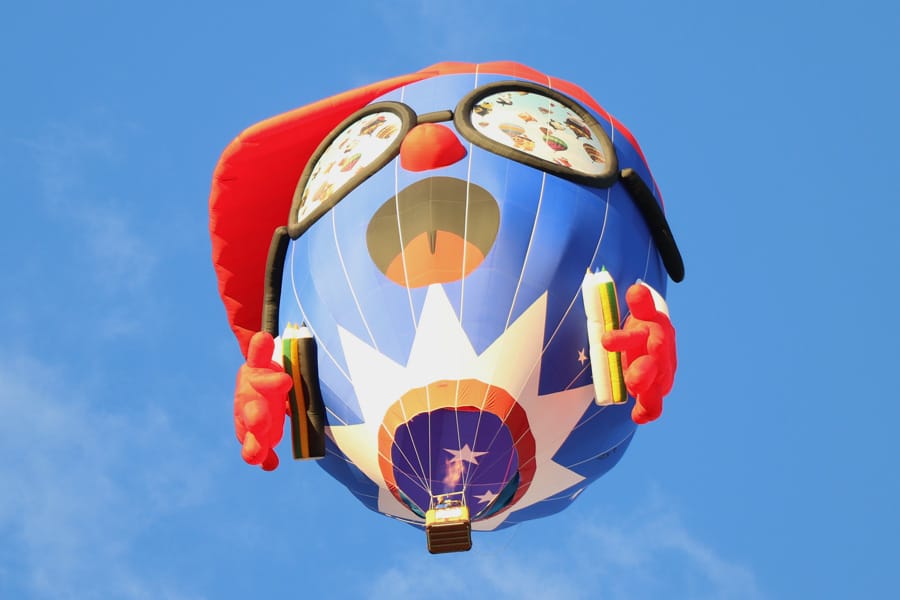 2017 Albuquerque International Balloon Fiesta in New Mexico Special Shapes Rodeo Excited