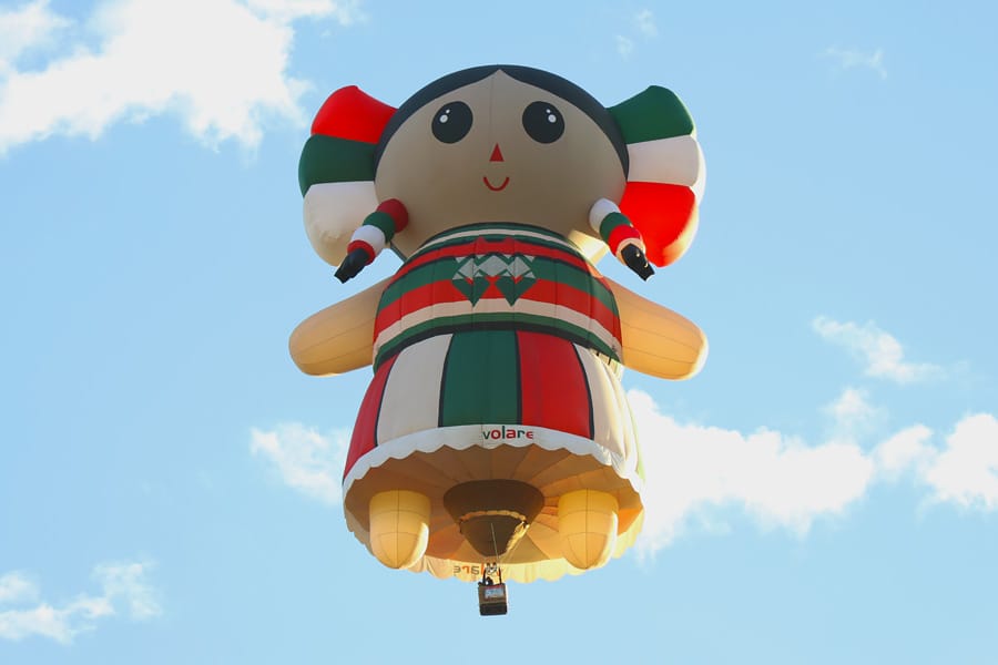 2017 Albuquerque International Balloon Fiesta in New Mexico Special Shapes Rodeo Hispanic Doll