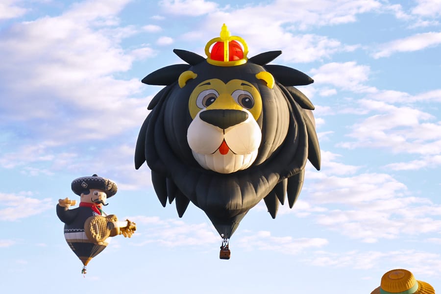 2017 Albuquerque International Balloon Fiesta in New Mexico Special Shapes Rodeo Royal Lion