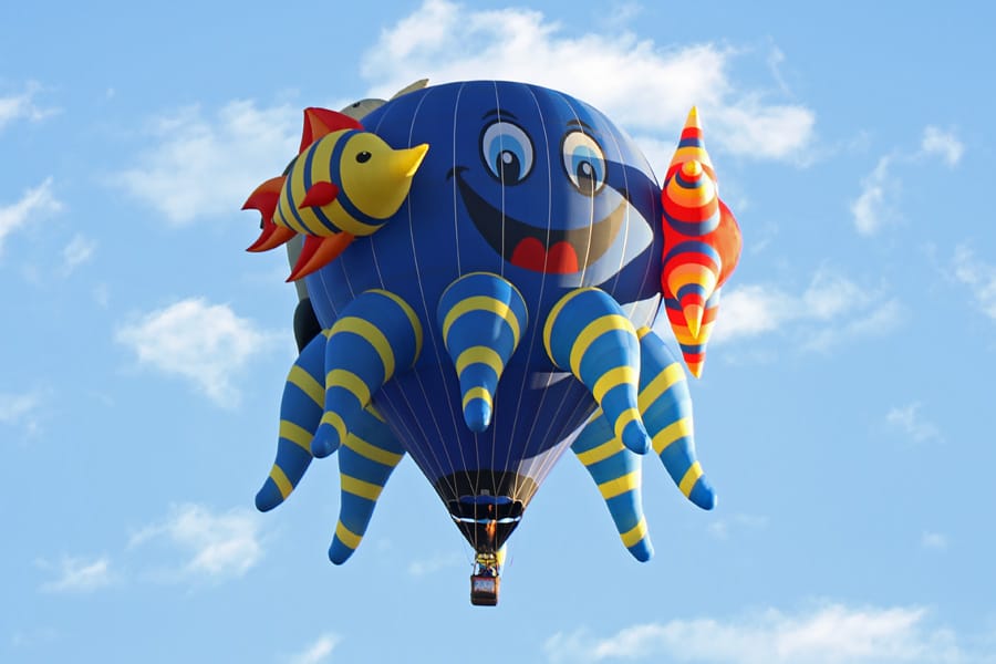 2017 Albuquerque International Balloon Fiesta in New Mexico Special Shapes Rodeo Under the Sea Octopus