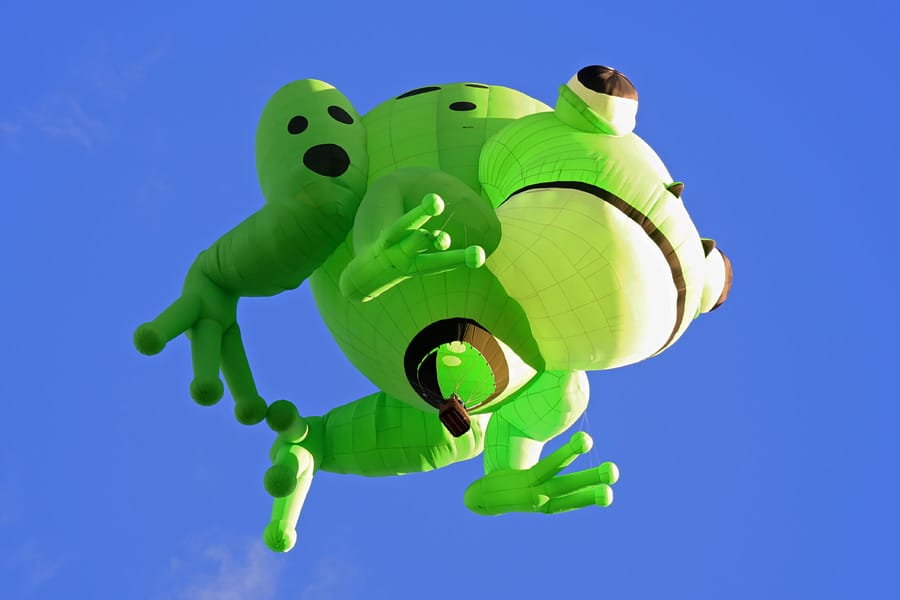 2017 Albuquerque International Balloon Fiesta in New Mexico Special Shapes Rodeo Frog