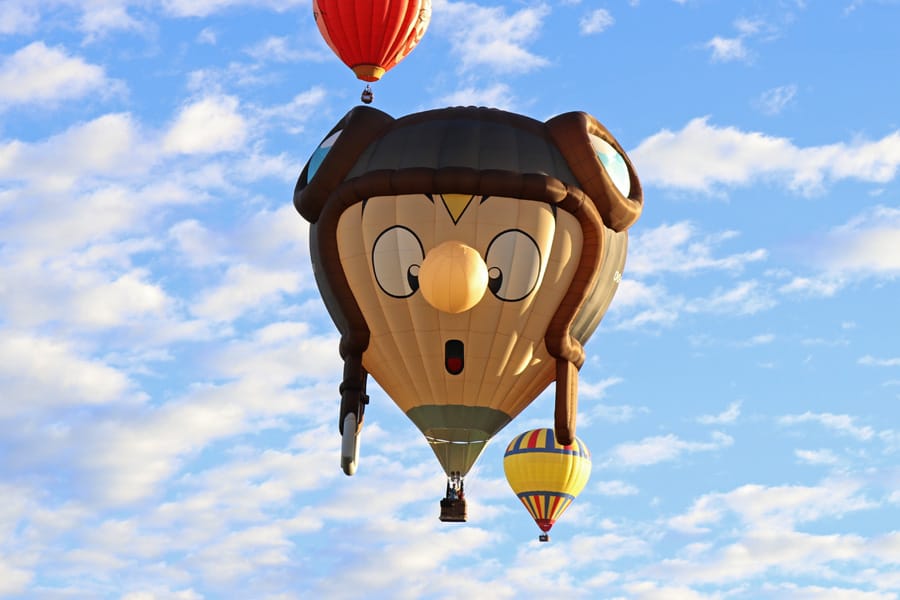 2017 Albuquerque International Balloon Fiesta in New Mexico Special Shapes Rodeo Pilot