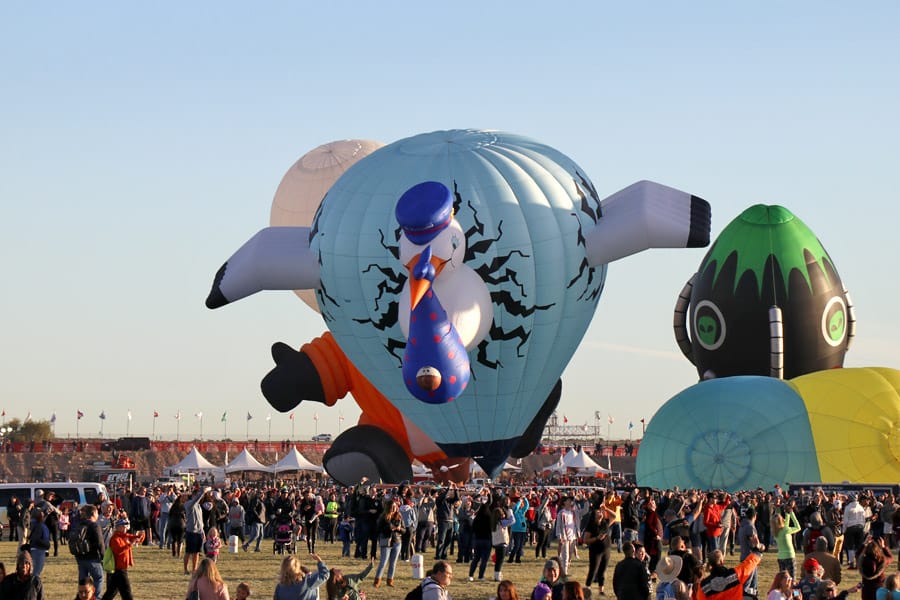 2017 Albuquerque International Balloon Fiesta in New Mexico Special Shapes Rodeo Stork
