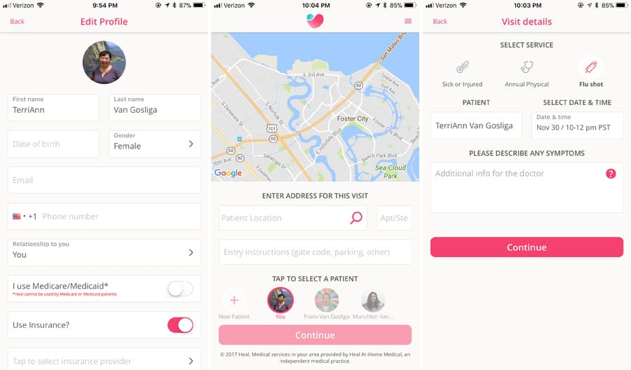 Heal App On-Demand Healthcare with Doctor House Calls Primary and Urgent Care