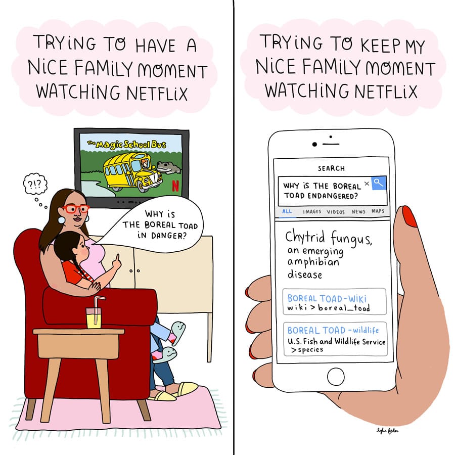 Netflix and Google family movie time and finding answers to questions kids ask during movies.