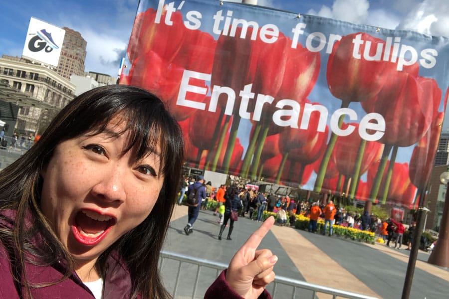 2018 American Tulip Day in San Francisco California at Union Square / Tulpendag San Francisco