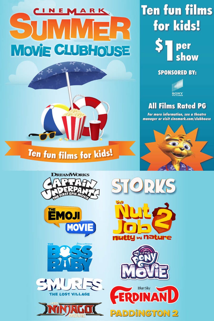 2018 Summer Movie Deals — Cinemark Summer Movie Clubhouse