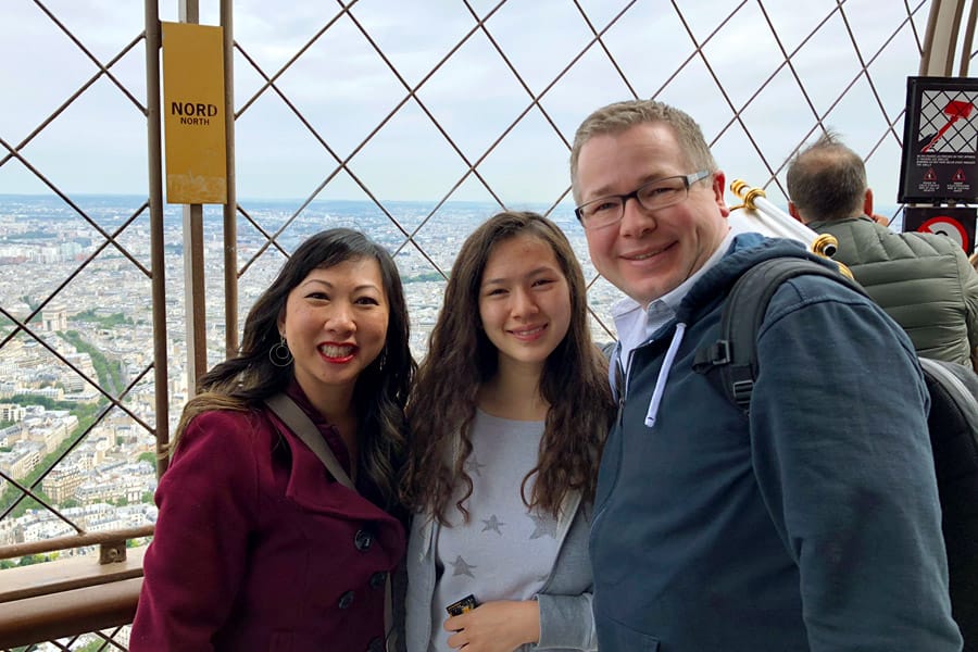 Paris Travel Guide: Top tips for how to visit the top of the Eiffel Tower in Paris France Mixed Race family