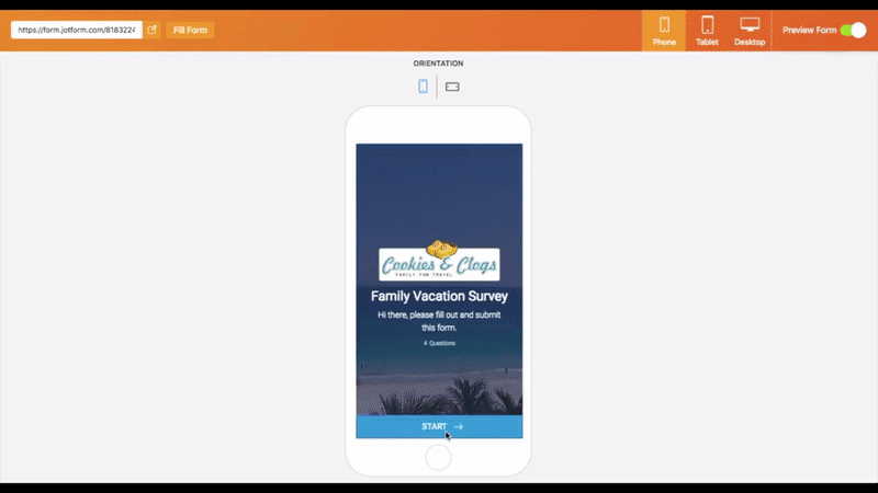 JotForm Online Form Builder Mobile and Desktop Demo