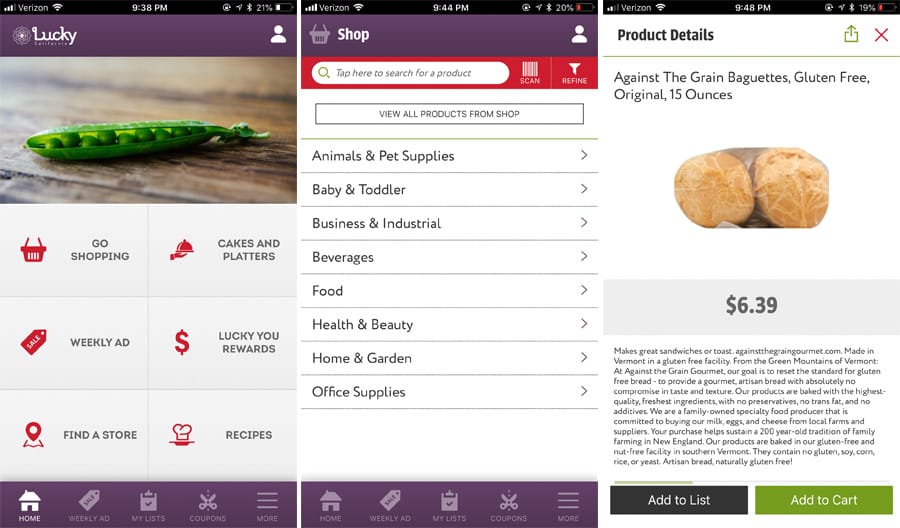 Lucky ClickCart Online Grocery Shopping with Curbside Car delivery review. Dublin location. Available at some Lucky Supermarkets and Save Mart. Mobile app.