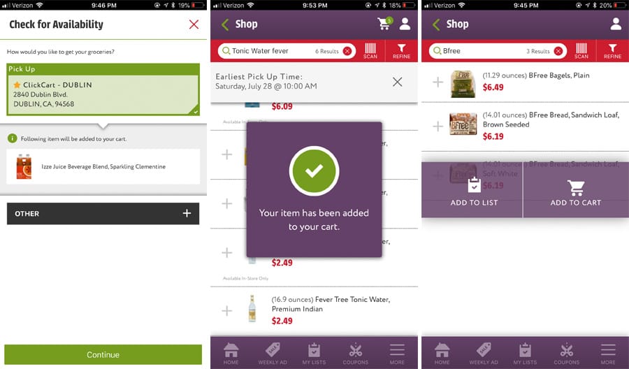 Lucky ClickCart Online Grocery Shopping with Curbside Car delivery review. Dublin location. Available at some Lucky Supermarkets and Save Mart. Mobile app.