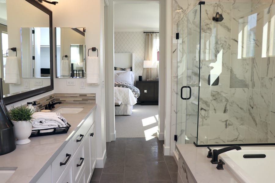 mountain-house-prescott-05 New houses in Mountain House CA — Model homes and interior design decor ideas in Prescott by Shea Homes master bathroom