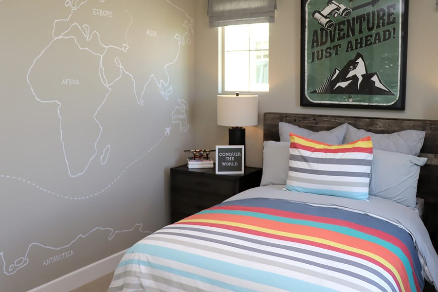 mountain-house-prescott-07 New houses in Mountain House CA — Model homes and interior design decor ideas in Prescott by Shea Homes travel theme bedroom