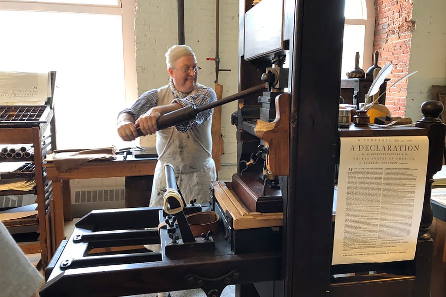 Family travel tips for visiting the Boston Freedom Trail in Boston, Massachusetts with historic sites - Declaration of Independence Faneuil Hall
