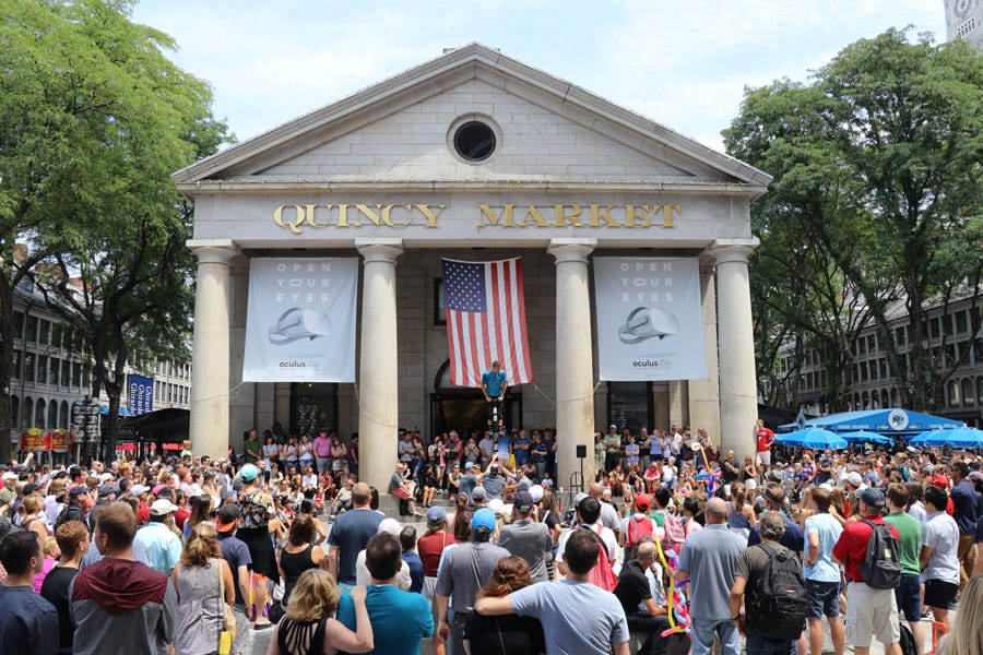 Family travel tips for visiting the Boston Freedom Trail in Boston, Massachusetts with historic sites - Quincy Market