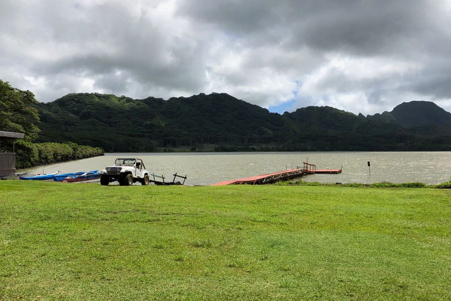 Kauai ATV Waterfall tour with family / teens in Ohana Bug in Kauai Hawaii Reservoir