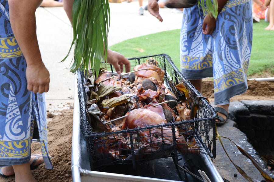 Smith Family Garden Luau / Hawaiian Luau in Kauai Hawaii Imu kalua pig