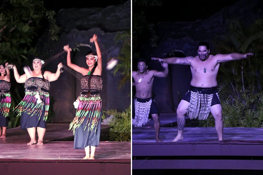 Smith Family Garden Luau / Hawaiian Luau in Kauai Hawaii Maori haka New Zealand poi balls