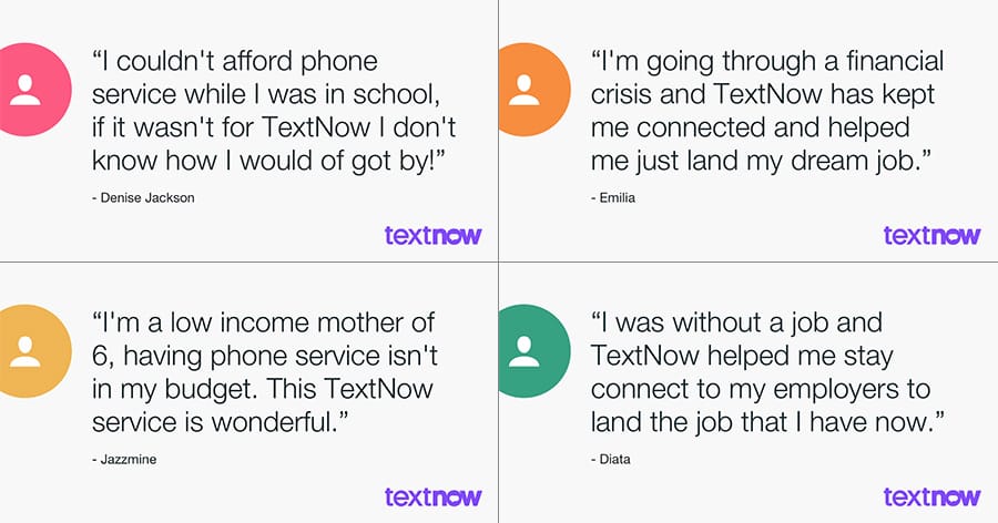 TextNow Free Nationwide Talk and Text Free Cellular Phone Plan