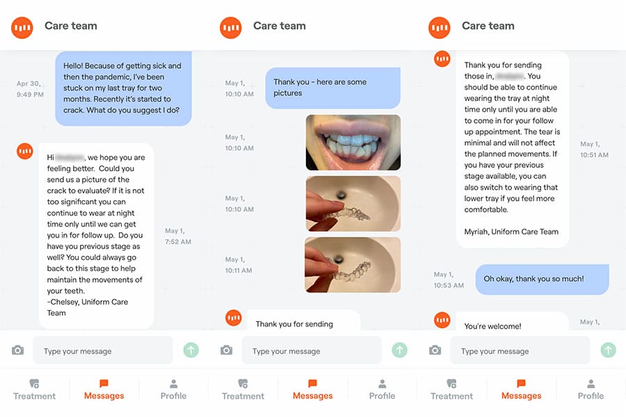 Uniform Teeth App Clear Aligners Tray Set and Covid-19 safety updates
