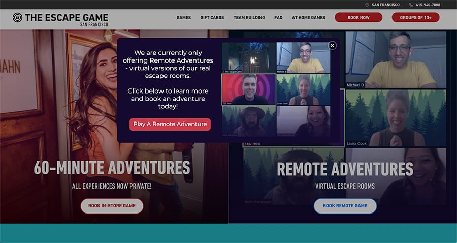 The Escape Game Remote Adventures Virtual Escape Room San Francisco