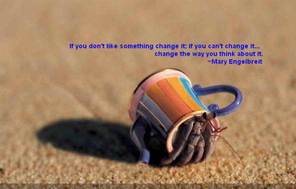 Quote About Change The Way You Think About It Hermit Crab