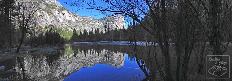 Mirror Lake Panorama in Yosemite Valley National Park