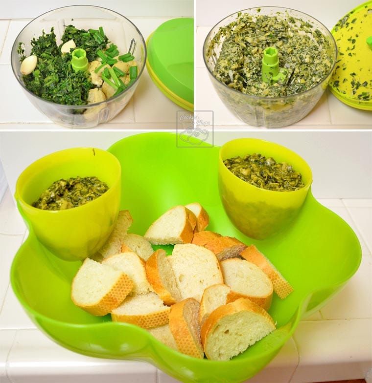 Tupperware Salsa Celebration Complete Set classic spinach-artichoke dip