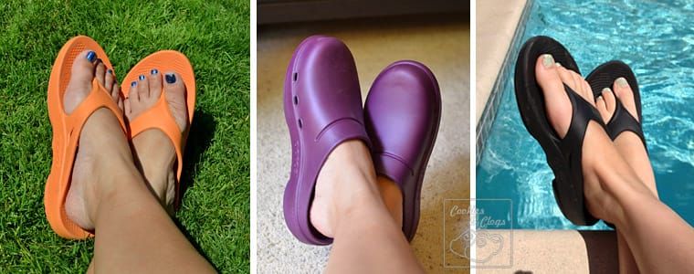 Oofos Cushioned Clogs and Thongs Flip-Flops