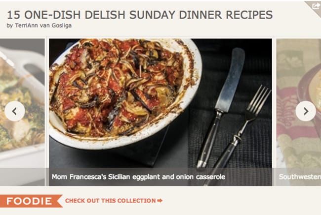 Top 15 One-dish delish Sunday dinner recipes for the oven or crockpot. Includes casseroles, lasagna, cannelloni, pot pie #rec